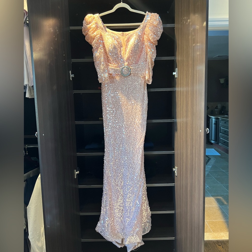 Light pink evening gown